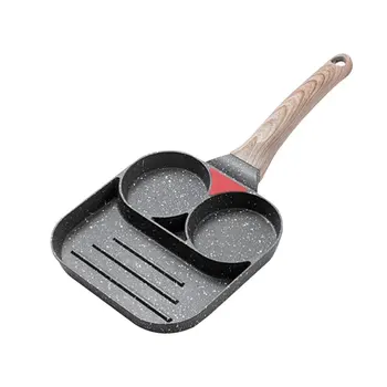 3 Hole Frying Pan Burger Eggs Ham Pancake Maker Wooden Handle Frying Pot Non-stick Cooking Breakfast Grill Wok Cooking Pot
3 Hole Frying Pan Burger Eggs Ham Pancake Maker Wooden Handle Frying Pot Non-stick Cooking Breakfast Grill Wok Cooking Pot