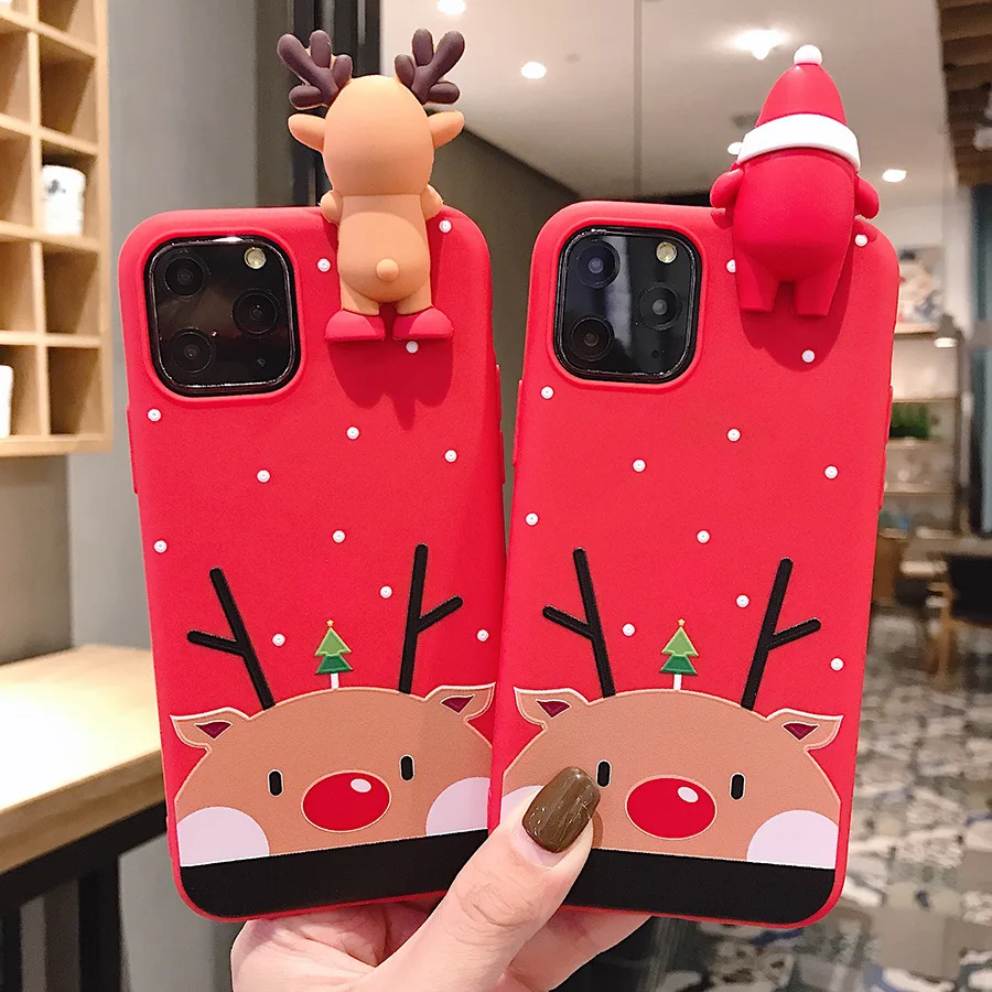 Cute 3D Cartoon Christmas Elk Santa Claus Phone Case For iPhone 11 Pro XS Max XR X SE 2 2020 7 8 Plus Soft Silicone Cover Gift
Cute 3D Cartoon Christmas Elk Santa Claus Phone Case For iPhone 11 Pro XS Max XR X SE 2 2020 7 8 Plus Soft Silicone Cover Gift