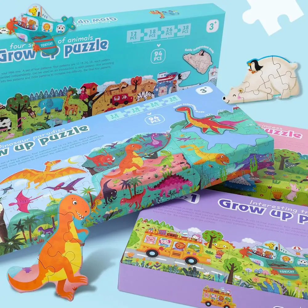 Shaped four-in-one advanced puzzle 38 pieces of puzzles can fit traffic animals big fun wooden dinosaur puzzle children's toys
Shaped four-in-one advanced puzzle 38 pieces of puzzles can fit traffic animals big fun wooden dinosaur puzzle children's toys