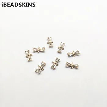 New arrival! 7x12mm 50pcs Copper/Zircon Bows Connectors for Jewelry Findings Necklace Earrings parts,hand Made Jewelry DIY
New arrival! 7x12mm 50pcs Copper/Zircon Bows Connectors for Jewelry Findings Necklace Earrings parts,hand Made Jewelry DIY