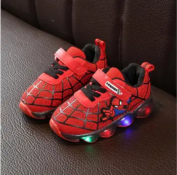 Hot kids Mesh LED Flashing Shoes Baby Casual Cartoon Boys Spider Man Shoes Children's Luminous Sneakers
Hot kids Mesh LED Flashing Shoes Baby Casual Cartoon Boys Spider Man Shoes Children's Luminous Sneakers