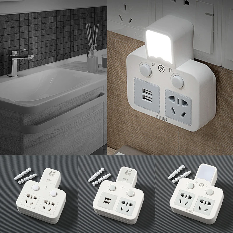 Socket Converter Night Light Lightning Protection Charger Living Home Powercharger Tactile
Socket Converter Night Light Lightning Protection Charger Living Home Powercharger Tactile