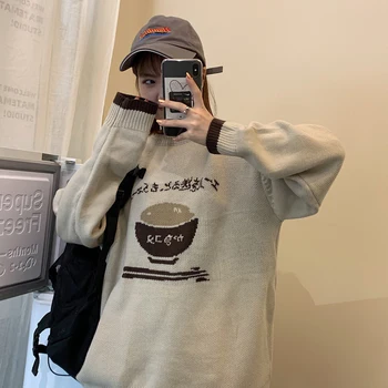 Print Sweater Pullovers Women Fashion Casual Korea Japanese Style Cotton Kint Wear Women's Sweaters 2020 Spring Autumn Sweater
Print Sweater Pullovers Women Fashion Casual Korea Japanese Style Cotton Kint Wear Women's Sweaters 2020 Spring Autumn Sweater