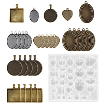 1 Set 31pc Silicone Mold Jewelry Casting DIY Making Accessories Tools Molds Base Setting Geometric Epoxy ResinCombination Crafts
1 Set 31pc Silicone Mold Jewelry Casting DIY Making Accessories Tools Molds Base Setting Geometric Epoxy ResinCombination Crafts