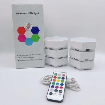USB RGB Colorful Remote control touch honeycomb lamp quantum Light hexagonal creative LED color changing lamp creative wall lamp
USB RGB Colorful Remote control touch honeycomb lamp quantum Light hexagonal creative LED color changing lamp creative wall lamp