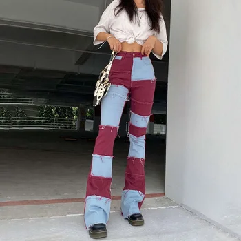 Muyogrt Autumn Women Cowboy Striped Patchwork Street Casual Hip Hop High Waist Loose Straight Jeans Pants Mujer Fashion Straight
Muyogrt Autumn Women Cowboy Striped Patchwork Street Casual Hip Hop High Waist Loose Straight Jeans Pants Mujer Fashion Straight