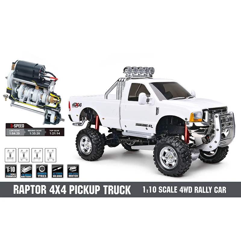 US Stock HG 1/10 RC пикап P410 4*4 раллийный гоночный автомобиль на гусеничном ходу 2 4G