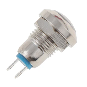 8mm Mini Metal Push Reset Button Switch On Off High Head Switch Push Button AC250V 0.5A