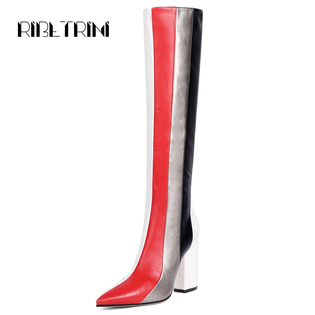 RIBETRINI Women Knee Boots 2020 Sexy Chunky High Heel Pointed Toe Autumn Party Wedding Shoes Woman Multicolor Motorcycle Boots
RIBETRINI Women Knee Boots 2020 Sexy Chunky High Heel Pointed Toe Autumn Party Wedding Shoes Woman Multicolor Motorcycle Boots