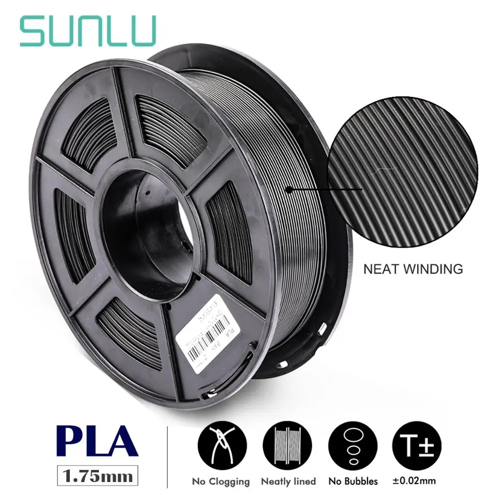 SUNLU Neat Winding PLA Filament 1.75mm 1kg With Spool For 3D Printer No Tangle Printing Degradable Plastic PLA Consumable
SUNLU Neat Winding PLA Filament 1.75mm 1kg With Spool For 3D Printer No Tangle Printing Degradable Plastic PLA Consumable