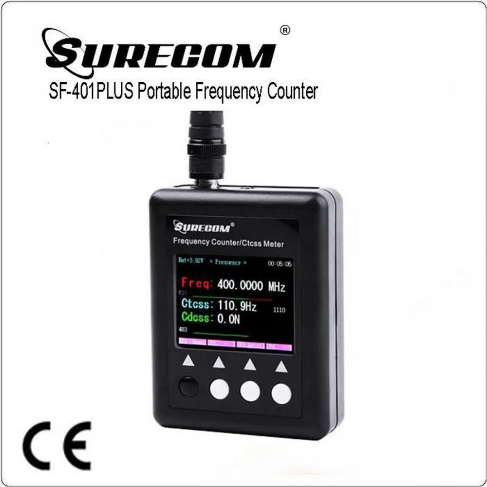 SURECOM SF401 PLUS 27MHz-3GHz Portable Frequency Counter Meter SF-401 Plus SF401Plus with CTCSS/DCS Decoder DMR Radio Testable
SURECOM SF401 PLUS 27MHz-3GHz Portable Frequency Counter Meter SF-401 Plus SF401Plus with CTCSS/DCS Decoder DMR Radio Testable