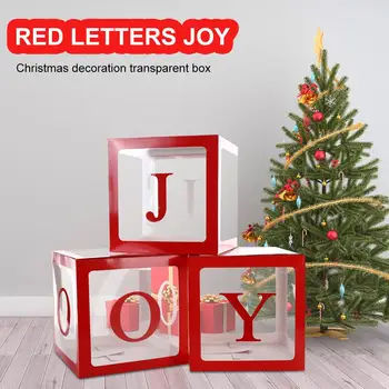Cube Transparent Boxes 3pcs JOY Party Decoration RED Creative Baby Shower Letter Transparent Boxes Christmas Decoration Box
Cube Transparent Boxes 3pcs JOY Party Decoration RED Creative Baby Shower Letter Transparent Boxes Christmas Decoration Box