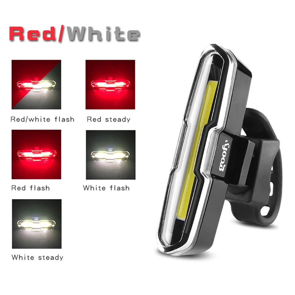 120Lumens USB Rechargeable Front Rear Bicycle Light Lithium Battery LED Bike Taillight Cycling Helmet Light Lamp Mount Bicycle