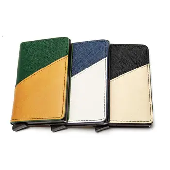 Bycobecy 2020 Mixed Color Pu Leather Aluminum Card Wallet RFID Card Holder Travel Card Case Patchwork Slim Mini Purse
Bycobecy 2020 Mixed Color Pu Leather Aluminum Card Wallet RFID Card Holder Travel Card Case Patchwork Slim Mini Purse