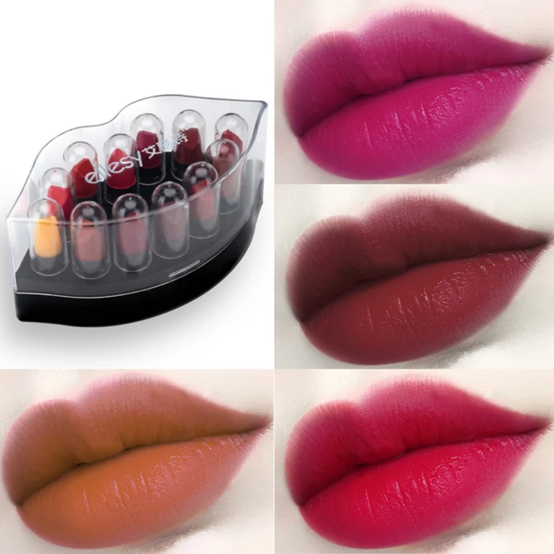 12 Colors Non-stick Cup Long Lasting Lip Balm Mini Lipstick Set Waterproof Matte Velvet Glossy Lipstick Sexy Red Lip Makeup
12 Colors Non-stick Cup Long Lasting Lip Balm Mini Lipstick Set Waterproof Matte Velvet Glossy Lipstick Sexy Red Lip Makeup
