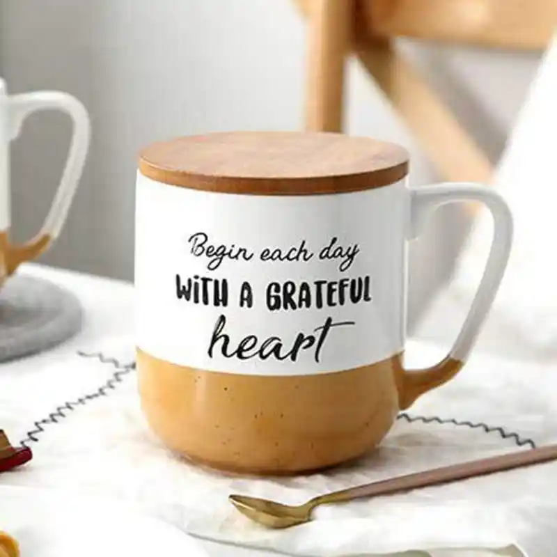 large capacity ceramic anti-heat coffee mugs with handle