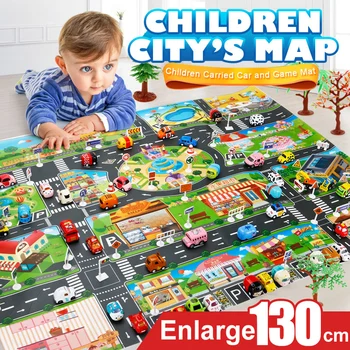 33pcs Construction Vehicles Kids Toys Carpet Play Mat Set Road Traffic Rug with 18 Road Signs 14 Mini Trucks Roadblocks Playmat
33pcs Construction Vehicles Kids Toys Carpet Play Mat Set Road Traffic Rug with 18 Road Signs 14 Mini Trucks Roadblocks Playmat