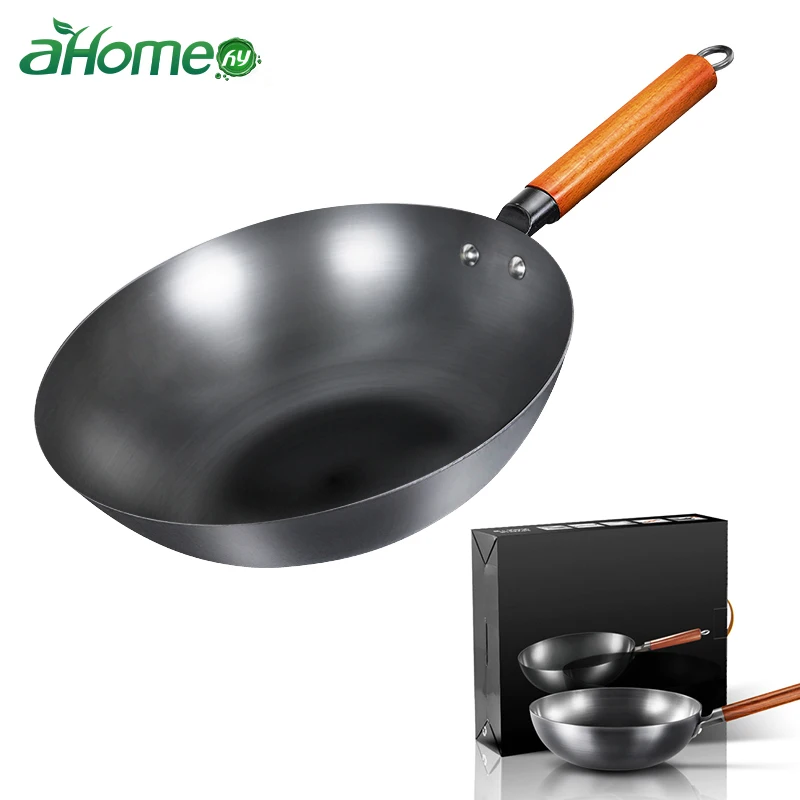 Chinese Traditional Handmade Iron Wok Non-stick Pan Non-coating Gas and Induction Cooker Cookware Kitchen pot pans
Chinese Traditional Handmade Iron Wok Non-stick Pan Non-coating Gas and Induction Cooker Cookware Kitchen pot pans
