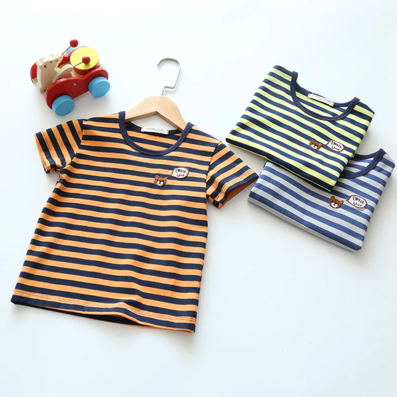 18 Summer New Style Foreign Trade Childrenswear Cartoon Bear Embroidered CHILDREN'S Short-sleeved Clothes Male Baby Cotton Crew
18 Summer New Style Foreign Trade Childrenswear Cartoon Bear Embroidered CHILDREN'S Short-sleeved Clothes Male Baby Cotton Crew