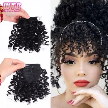 Short Black Kinky Curly Hair Fringe Clips In Bangs Wig Hair Extensions Fiber Synthetic Fluffy Women's Hairpieces
Short Black Kinky Curly Hair Fringe Clips In Bangs Wig Hair Extensions Fiber Synthetic Fluffy Women's Hairpieces