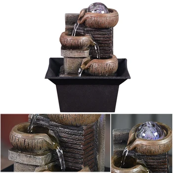 Small Relaxation Waterfall 3-Step Little Water Fountain with LED Ball for Office Room Decor Portable Feng Shui Fountain
Small Relaxation Waterfall 3-Step Little Water Fountain with LED Ball for Office Room Decor Portable Feng Shui Fountain