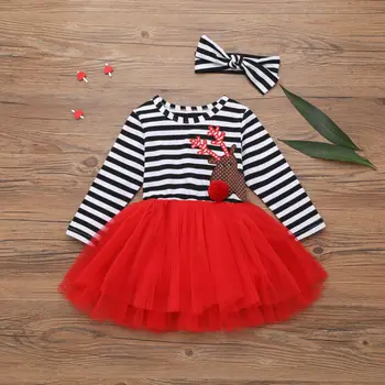 1-6 Years Kids Girls Christmas Dress Kids Clothes Long Sleeve Striped Lace Mesh Xmas Dress For Girl Party Xmas Dresses Girls Set
1-6 Years Kids Girls Christmas Dress Kids Clothes Long Sleeve Striped Lace Mesh Xmas Dress For Girl Party Xmas Dresses Girls Set
