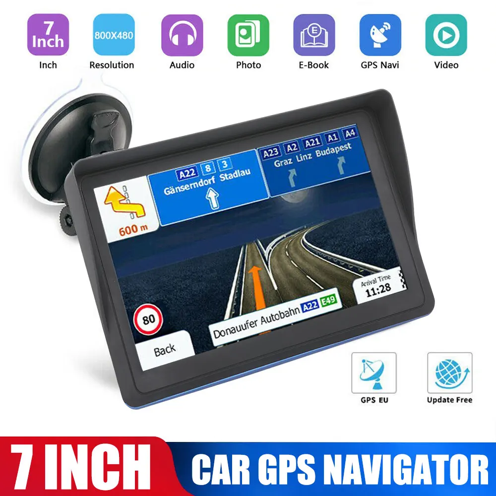 VEHEMO 7 inch Portable Touch Screen Car GPS Navigator HD Capacitive Screen FM+8G+DDR256M Multimedia Player
VEHEMO 7 inch Portable Touch Screen Car GPS Navigator HD Capacitive Screen FM+8G+DDR256M Multimedia Player