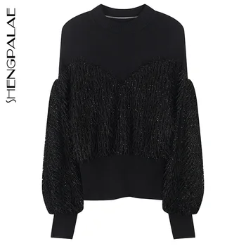 SHENGPALAE 2020 New Spring Long Sleeve Jumper Knitted Loose Fashion Pullover Femme Fringed Stitching Sweater ZA4022
SHENGPALAE 2020 New Spring Long Sleeve Jumper Knitted Loose Fashion Pullover Femme Fringed Stitching Sweater ZA4022