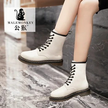 Winter Women Boots 2020 Genuine Leather Designer Lace up Motorcycle Black Ankle Boots Ladies Casual Boots Female Platform Boots 
Winter Women Boots 2020 Genuine Leather Designer Lace up Motorcycle Black Ankle Boots Ladies Casual Boots Female Platform Boots