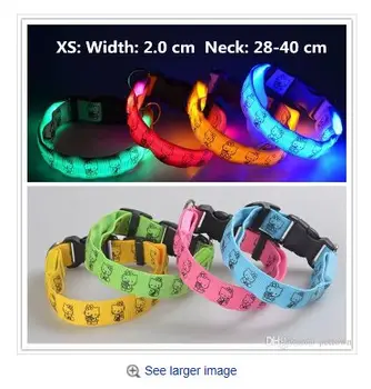 Pet LED Collar Puppy led Necklace Night Safety Glow Flashing Dog Cat Collars 2.0 width XS led collar for small pets
Pet LED Collar Puppy led Necklace Night Safety Glow Flashing Dog Cat Collars 2.0 width XS led collar for small pets