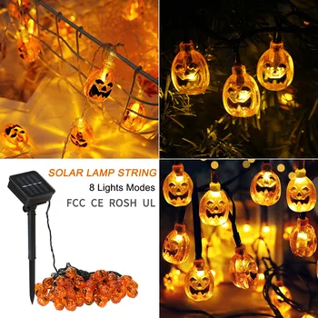 Halloween Pumpkin String Lights Solar LED String Holiday Decoration Lights for Courtyards Shop Party Windows Trees solar Light
Halloween Pumpkin String Lights Solar LED String Holiday Decoration Lights for Courtyards Shop Party Windows Trees solar Light