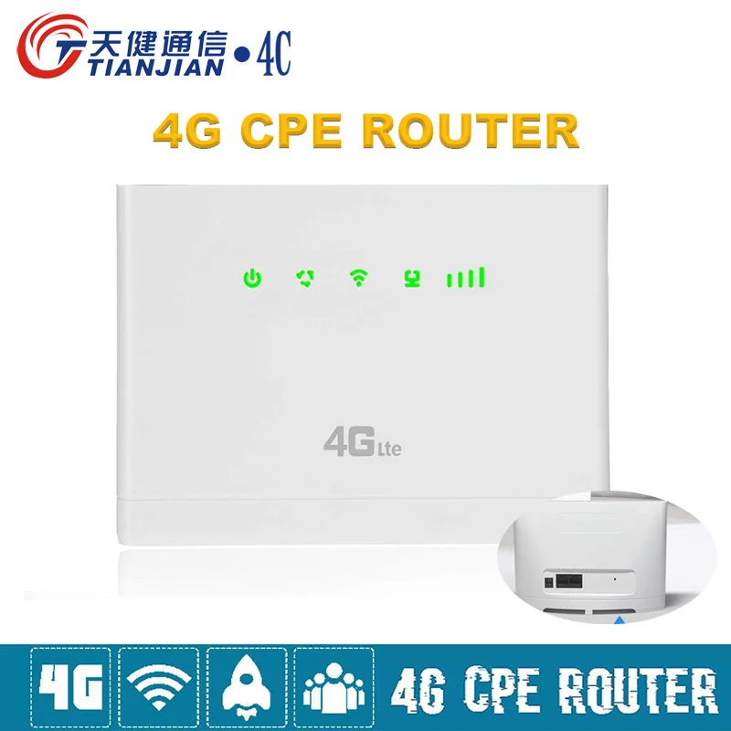 TIANJIAN 4G CPE WiFi Router 4g router with sim slot 4G wireless modem hotspot WAN LAN port mobile 4g wireless router unlocked
TIANJIAN 4G CPE WiFi Router 4g router with sim slot 4G wireless modem hotspot WAN LAN port mobile 4g wireless router unlocked