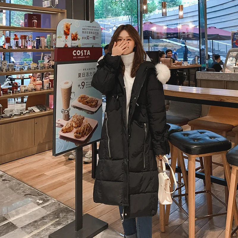 Bow Lace-up Cuff Long Cotton-padded Clothes Women's 2019 New Style Korean-style Loose-Fit over-the-Knee Thick INS Cotton Coat 
Bow Lace-up Cuff Long Cotton-padded Clothes Women's 2019 New Style Korean-style Loose-Fit over-the-Knee Thick INS Cotton Coat
