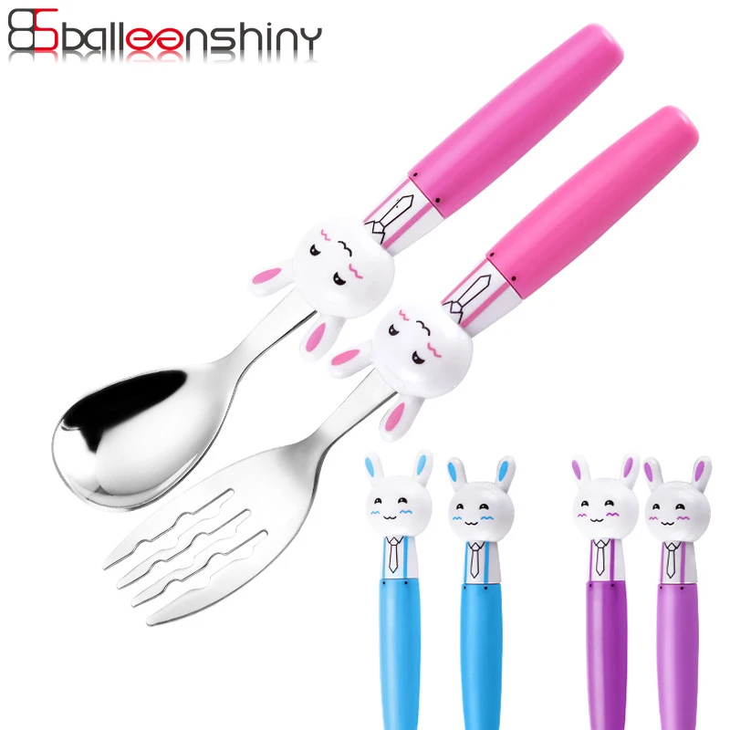 BalleenShiny Baby Meal Training Cartoon Rabbit Spoon Fork Cute Handle Children Student Tableware for Noodle Soup Rice Cutlery
BalleenShiny Baby Meal Training Cartoon Rabbit Spoon Fork Cute Handle Children Student Tableware for Noodle Soup Rice Cutlery