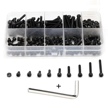 300pcs/set Black Din912 M2 M2.5 M3 Allen Bolt Hex Socket Round Cap Head Screw And Nut Assortment Kit Set
300pcs/set Black Din912 M2 M2.5 M3 Allen Bolt Hex Socket Round Cap Head Screw And Nut Assortment Kit Set