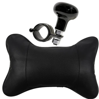 Car Seat Headrest Pad Memory PU Cashmere Head Neck Rest Cushion Pillow Black with Universal Steering Wheel Spinner Heavy Duty Ca
Car Seat Headrest Pad Memory PU Cashmere Head Neck Rest Cushion Pillow Black with Universal Steering Wheel Spinner Heavy Duty Ca