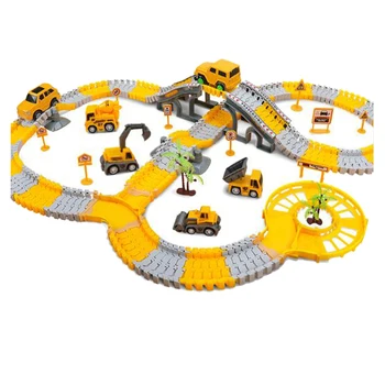 Engineering Tracks Car For Kids Toys, Car and Flexible Track Playset A Engineering Road Race Boy Girls Best Gift 
Engineering Tracks Car For Kids Toys, Car and Flexible Track Playset A Engineering Road Race Boy Girls Best Gift