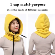Winter Thick Beanie Solid Color Adjustable Elastic Warm Windproof Hat of Fashion Female Knitted Cashmere Hooded Neck Collar Cap
Winter Thick Beanie Solid Color Adjustable Elastic Warm Windproof Hat of Fashion Female Knitted Cashmere Hooded Neck Collar Cap