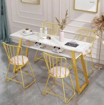 Double single simple modern manicure table and chair set marble Nordic
Double single simple modern manicure table and chair set marble Nordic