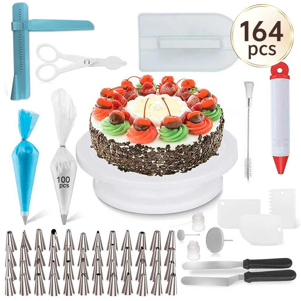 106pcs/set Cake Decorating Kit Cake Turntable Set Baking Tool Pastry Tube Fondant Tool Party Kitchen Dessert Baking Supplies
106pcs/set Cake Decorating Kit Cake Turntable Set Baking Tool Pastry Tube Fondant Tool Party Kitchen Dessert Baking Supplies