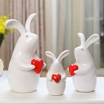3pcs European Art Ceramics Love Rabbit Crafts Decoration Simple Living Room Bedroom Office Animal Statue Decoration Wedding Gift
3pcs European Art Ceramics Love Rabbit Crafts Decoration Simple Living Room Bedroom Office Animal Statue Decoration Wedding Gift