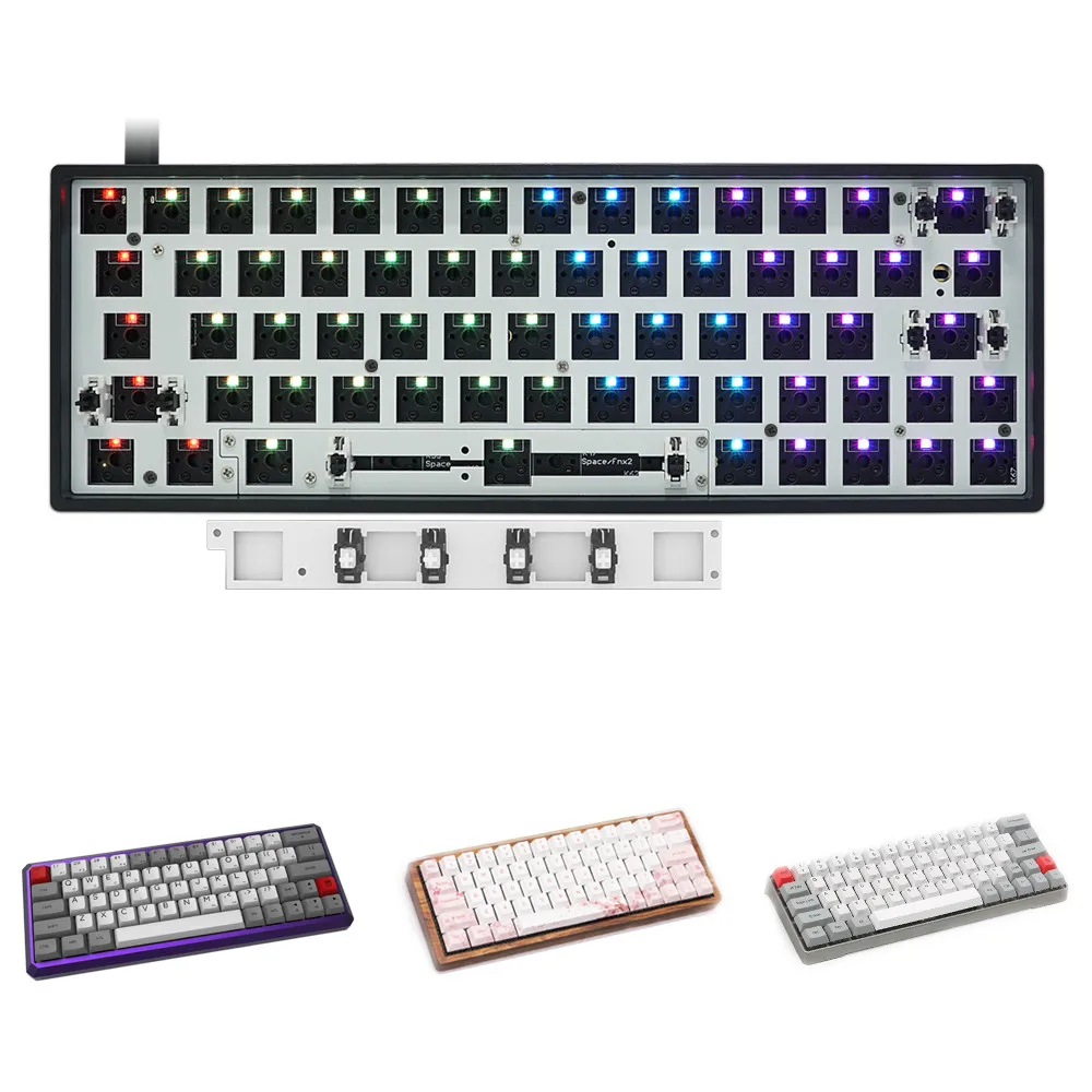 Набор механической клавиатуры GK64X металлическая клавиатура с RGB подсветильник