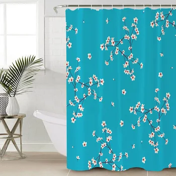 Spring White Flower Bloom Bathroom Shower Curtain Polyester Fabric With 12 Hooks Waterproof Fabric Shower Curtain
Spring White Flower Bloom Bathroom Shower Curtain Polyester Fabric With 12 Hooks Waterproof Fabric Shower Curtain