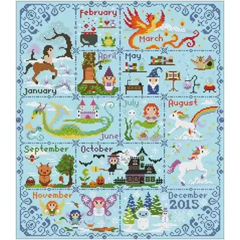 Magical creature calendar patterns Counted Cross Stitch 11CT 14CT DIY Cross Stitch Kits Embroidery Needlework Sets home decor
Magical creature calendar patterns Counted Cross Stitch 11CT 14CT DIY Cross Stitch Kits Embroidery Needlework Sets home decor