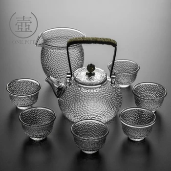 Japanese glass tea set transparent Kungfu teacup household simple hammer shaped teapot high temperature resistant tea maker
Japanese glass tea set transparent Kungfu teacup household simple hammer shaped teapot high temperature resistant tea maker