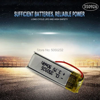 1pc 90mAh 3.7V 350926 Lithium Polymer Rechargeable Battery For MP3 MP4 MP5 GPS DVD tablet Bluetooth camera Lipo cell
1pc 90mAh 3.7V 350926 Lithium Polymer Rechargeable Battery For MP3 MP4 MP5 GPS DVD tablet Bluetooth camera Lipo cell