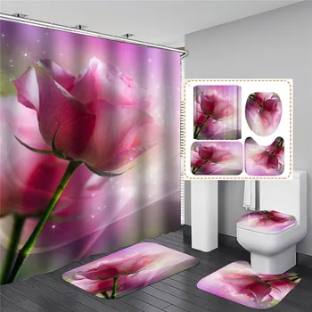Flowers Pattern Shower Curtain Mat Set Non Slip Rugs Carpet for Bathroom Toilet Bath
Flowers Pattern Shower Curtain Mat Set Non Slip Rugs Carpet for Bathroom Toilet Bath