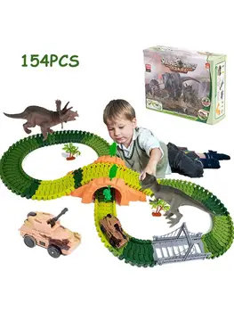 154pcs Dinosaur Toy Simulation Dinosaur World Ever-changing Track Road Track Play House Toy Set Children Educational Toy Gift
154pcs Dinosaur Toy Simulation Dinosaur World Ever-changing Track Road Track Play House Toy Set Children Educational Toy Gift