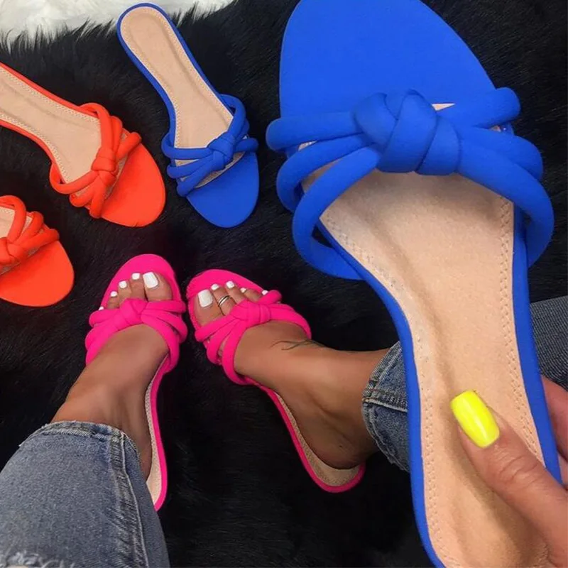 MCCKLE Summer Slippers Women Open Toe Candy Color Flat Casual Slides Tied Ladies Comfort Female Fashion Beach Outside Shoes
MCCKLE Summer Slippers Women Open Toe Candy Color Flat Casual Slides Tied Ladies Comfort Female Fashion Beach Outside Shoes