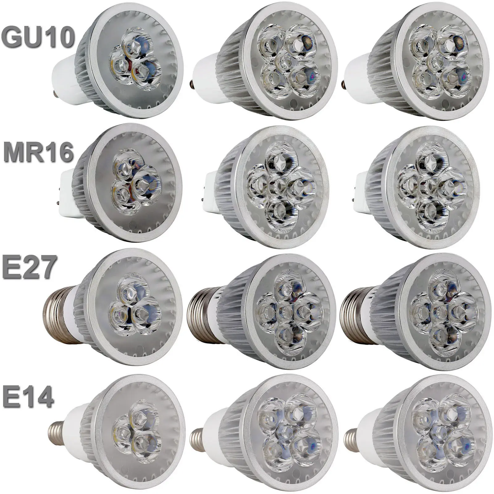 

GU10 E27 E14 LED Bulb Light DC 12V MR16 Spotlight 9W 12W 15W Replace Halogen Lamp AC 110-240V 3000K 4000K 6500k Energy Saving